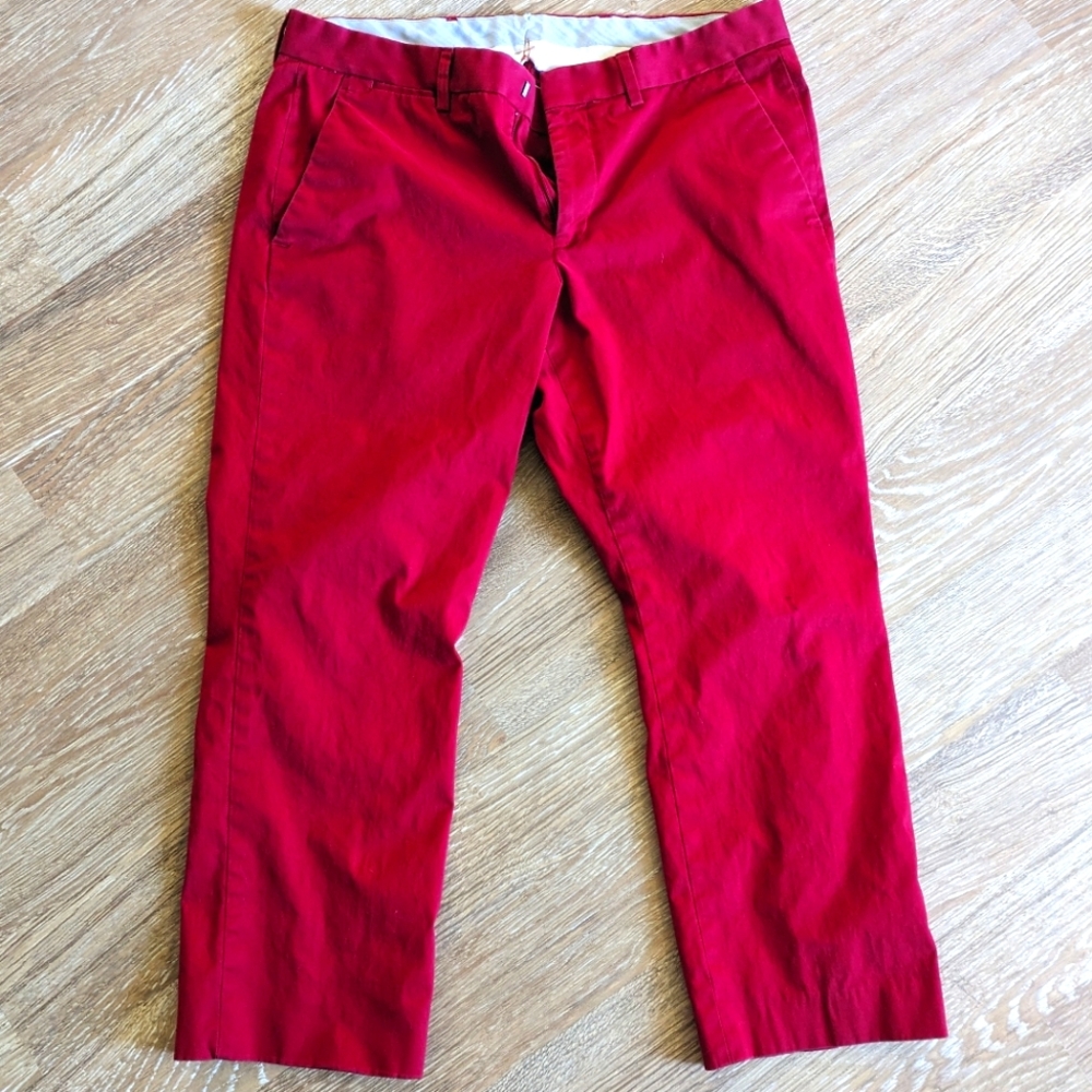 Red Express Pants HEMMED to 24 inseam